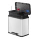 Hailo Öko duo Plus L, Poubelle à pédale, 17 + 9 ltr, inox