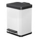 Hailo Öko duo Plus M, Poubelle à pédale, 2x9 l, blanc