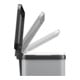 Hailo Öko duo Plus M, Poubelle à pédale, 2x9 ltr, argent