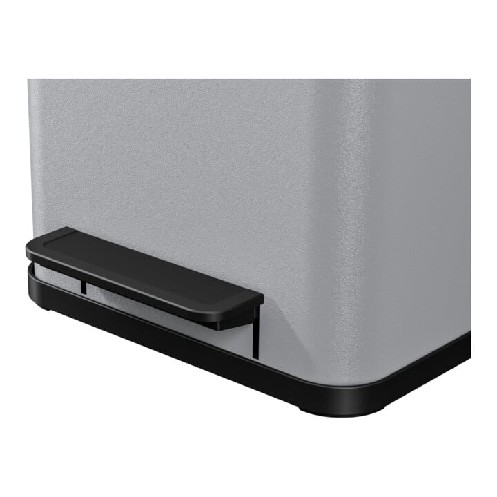 Hailo Öko duo Plus M, Poubelle à pédale, 2x9 ltr, argent