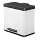 Hailo Öko trio Plus L, Poubelle à pédale, 3x9 l, blanc