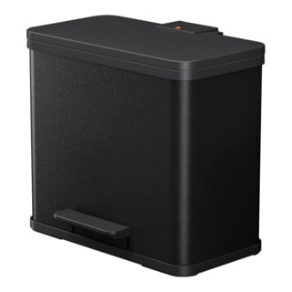 Hailo Öko trio Plus L, Poubelle à pédale, 3x9 l, noir
