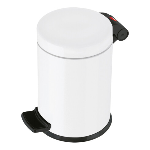 Hailo Poubelle à pédale ProfiLine Solid 4 blanc