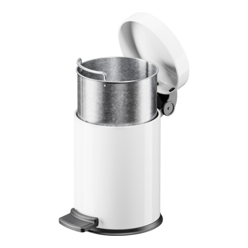Hailo Poubelle à pédale ProfiLine Solid 4 blanc