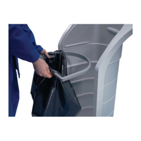 Hailo poubelle de tri ProfiLine WSB120 aluminium blanc