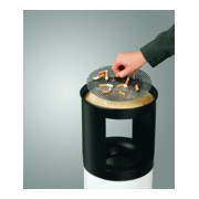 Hailo ProfiLine Care 25 Weiß Ascher-Papierkorb-Kombination-4