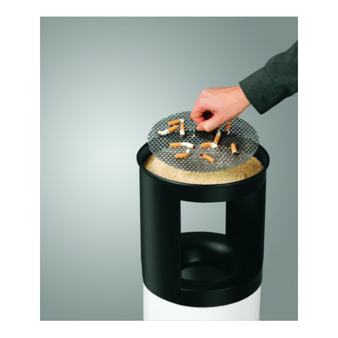 Hailo ProfiLine Care 75 Weiß Ascher-Papierkorb-Kombination