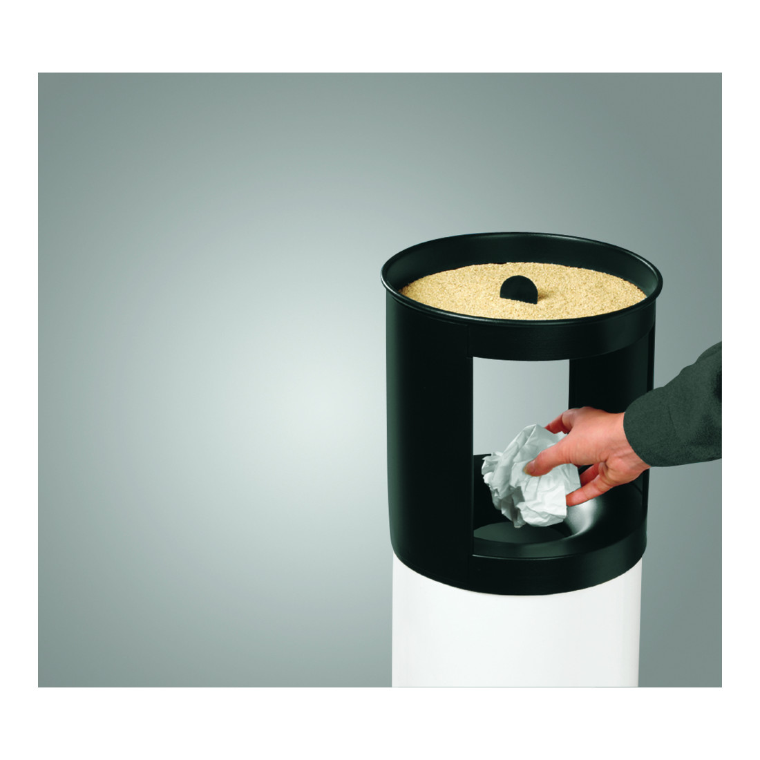 Hailo ProfiLine Care 75 Weiß Ascher-Papierkorb-Kombination
