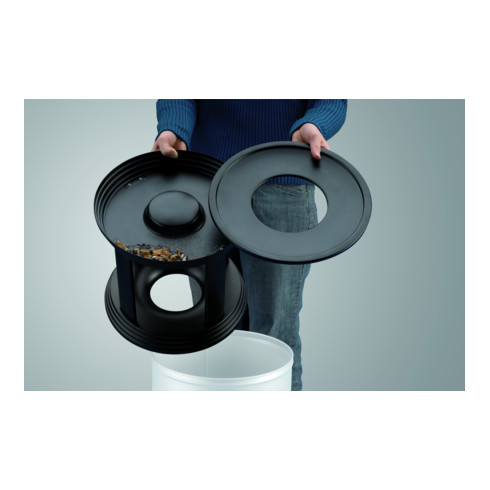 Hailo ProfiLine combi plus 30 Grau Ascher-Papierkorb-Kombination