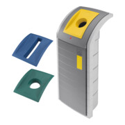 Hailo ProfiLine WSB Design Plus XXXL, Collecteur de déchets, 120 litres, argenté-2