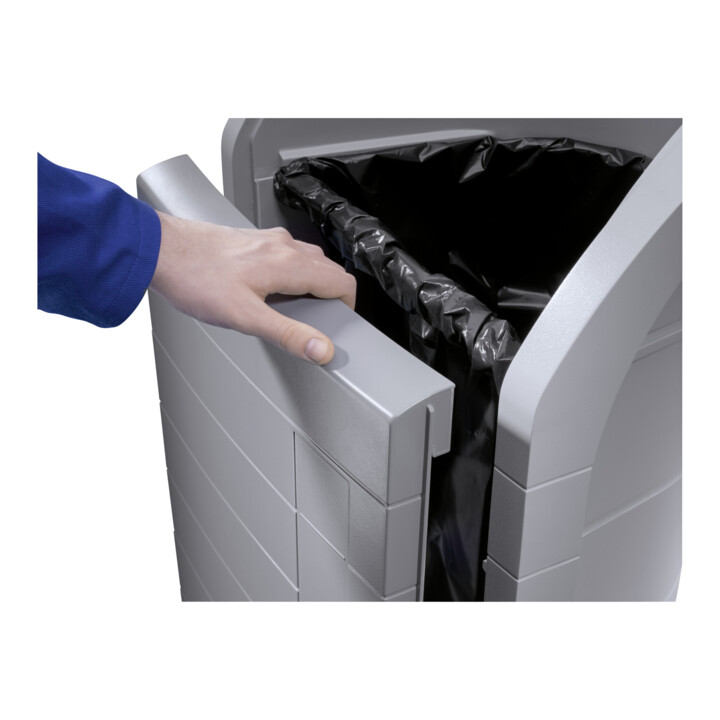Hailo ProfiLine WSB Design Plus XXXL, Wertstoffsammler, 120 Liter, Silber