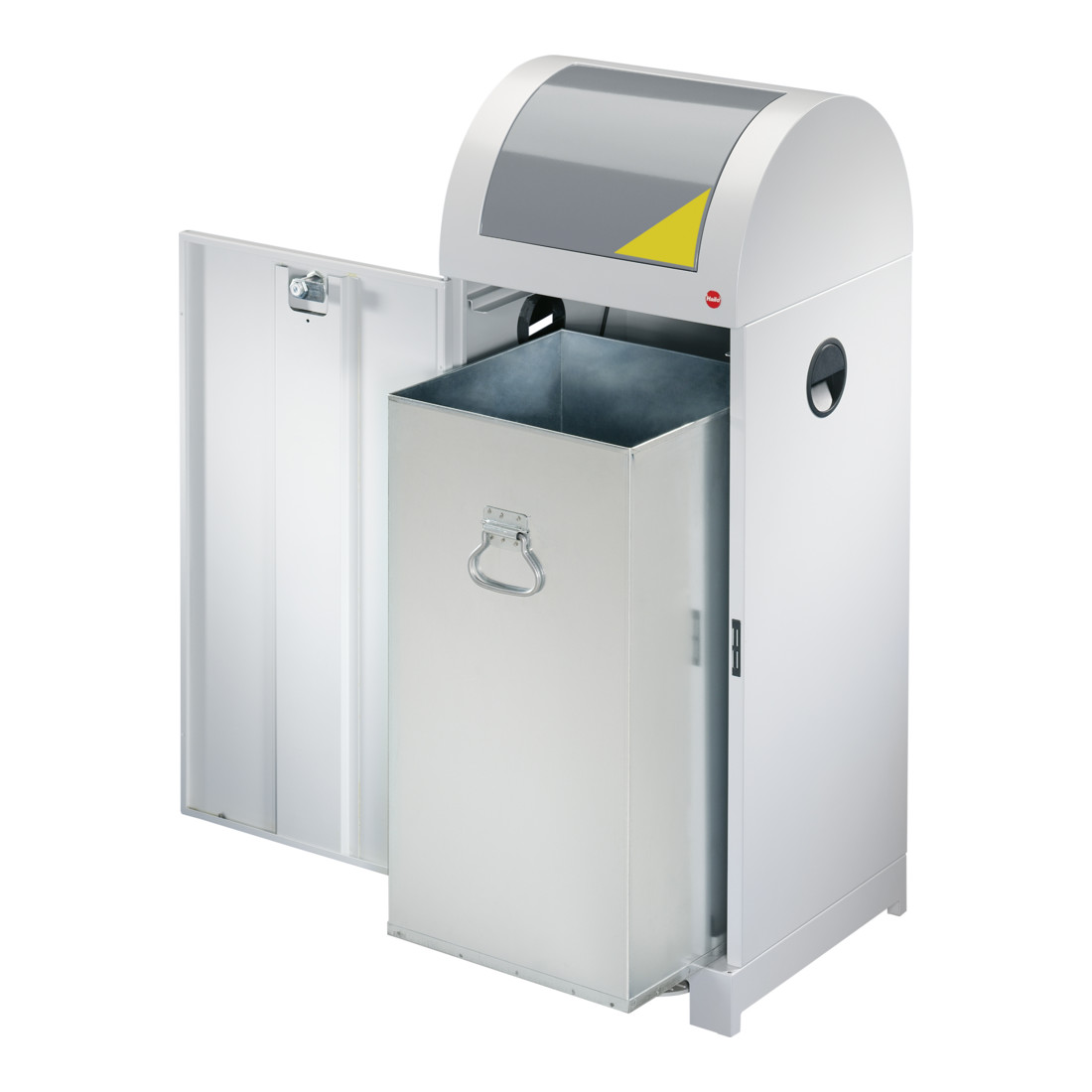 Hailo ProfiLine WSB Plus XXL, Collecteur de matériaux recyclables, 70 ltr, Aluminium blanc (RAL 9006)