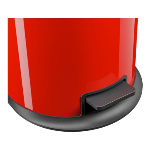 Hailo Pure M, poubelle à pédale design, 12 litres, rouge