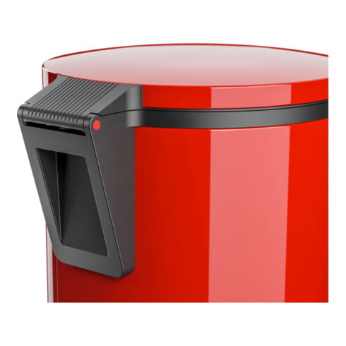 Hailo Pure M, poubelle à pédale design, 12 litres, rouge