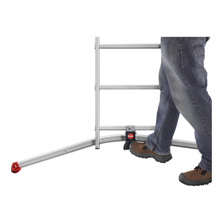 Hailo S100 ProfiLOT, Aluminium Kombileiter 3-teilig, 2x6 + 1x5 Sprossen