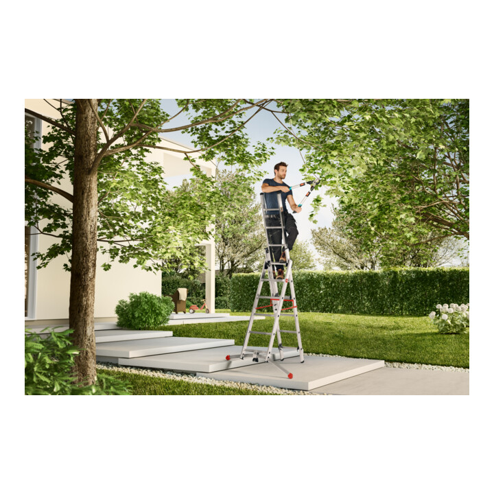 Hailo S100 ProfiLOT, Aluminium Kombileiter 3-teilig, 2x9 + 1x8  Sprossen