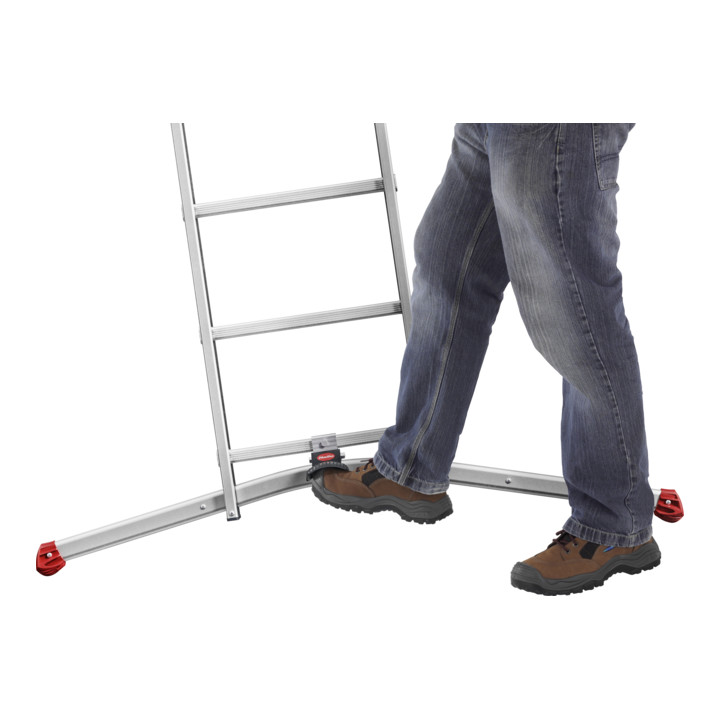 Hailo S100 ProfiLOT, Aluminium Kombileiter 3-teilig, 2x9 + 1x8  Sprossen