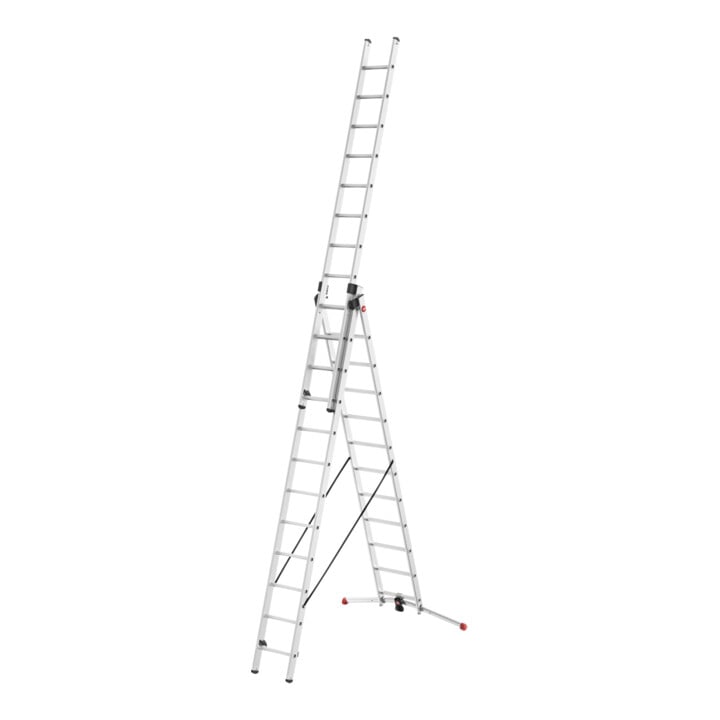Hailo S100 ProfiLOT, Aluminium Kombileiter 3-teilig, 3x12 Sprossen
