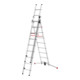 Hailo S100 ProfiLOT, échelle combinée en aluminium 3 parties, 2x9 + 1x8 barreaux-1