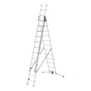 Hailo S100 ProfiLOT, échelle combinée en aluminium en 3 parties, 3x12 barreaux