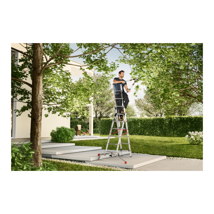 Hailo S100 ProfiLOT, échelle combinée en aluminium en 3 parties, 3x12 barreaux