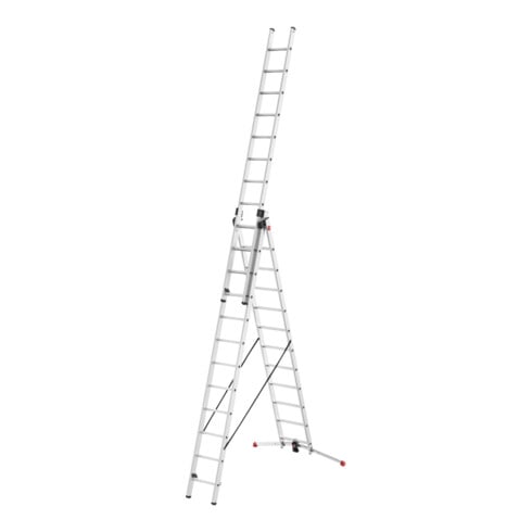 Hailo S100 ProfiLOT, échelle combinée en aluminium en 3 parties, 3x12 barreaux