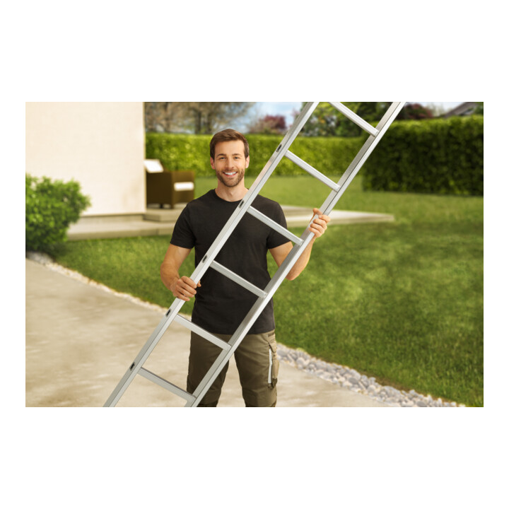 Hailo S60 ProfiStep uno, Aluminium-Anlegeleiter, 18 Sprossen
