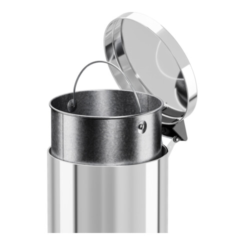 Hailo Solid 14, Tret-Mülleimer, 12 l Edelstahl