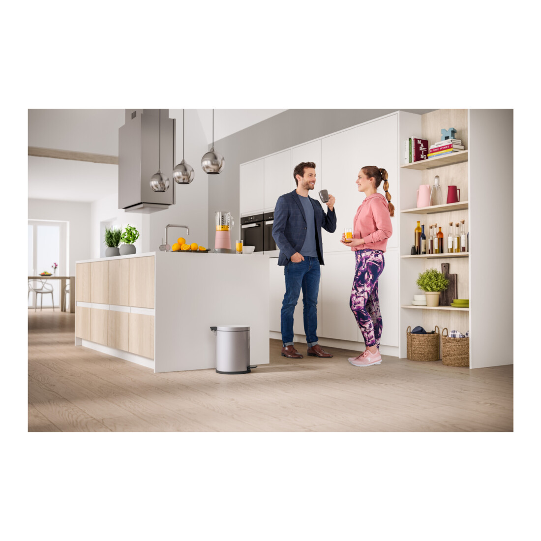 Hailo Solid 14, Tret-Mülleimer, 12 l Edelstahl