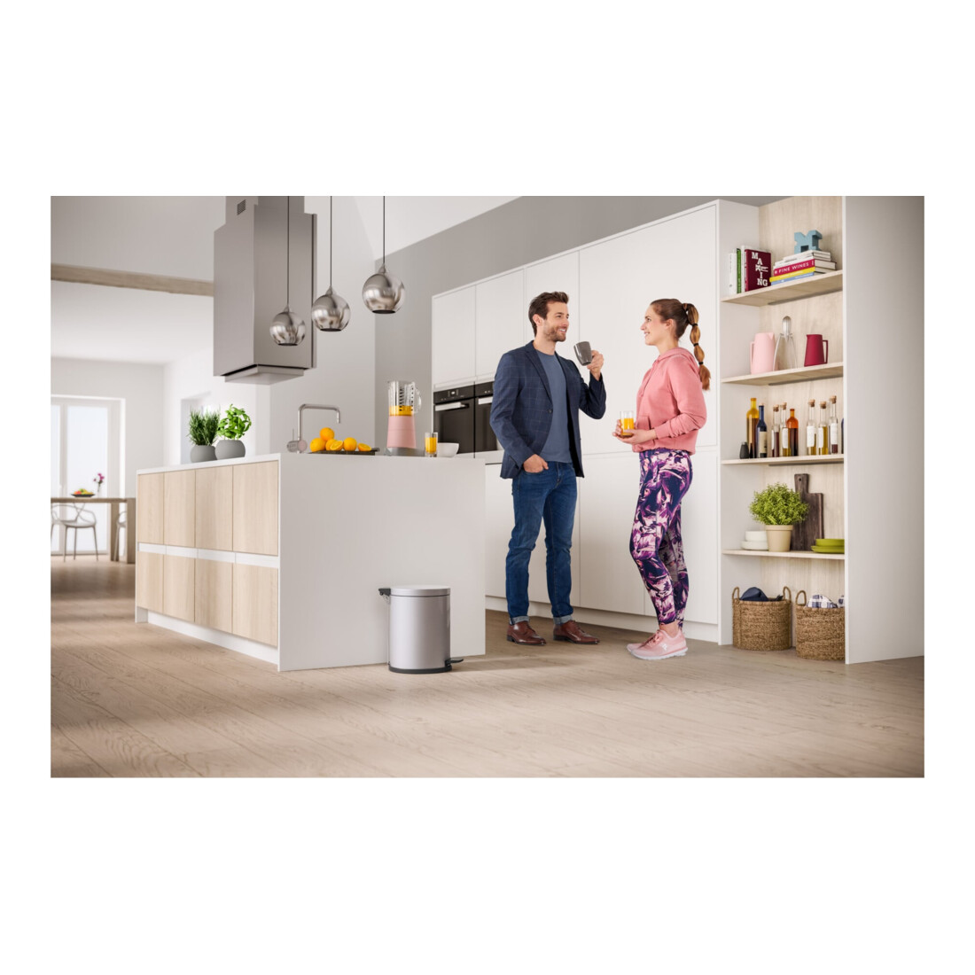 Hailo Solid 14, Tret-Mülleimer, 12 l Silber