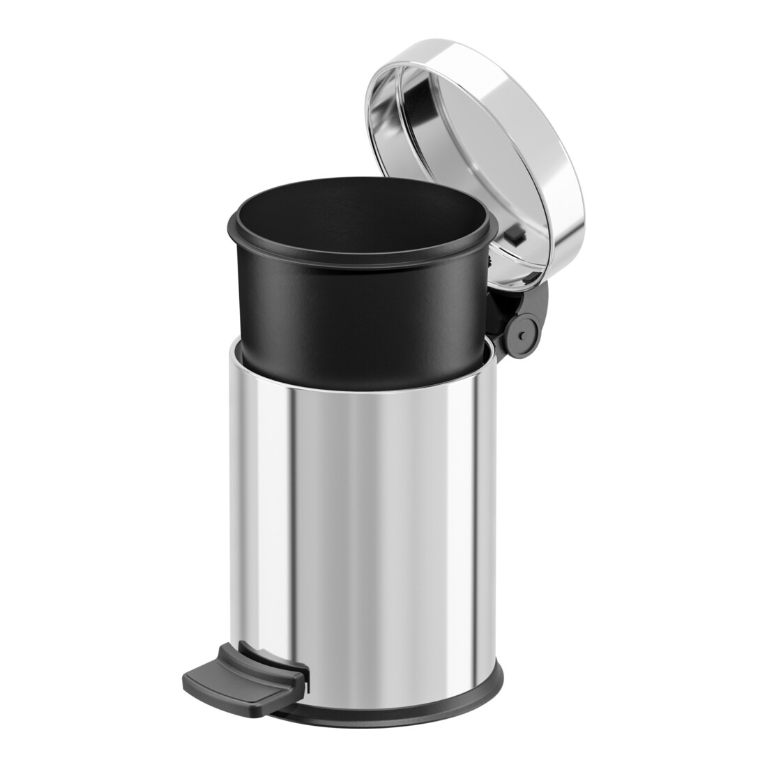 Hailo Solid 4, Tret-Kosmetik-Mülleimer, 4 l Edelstahl