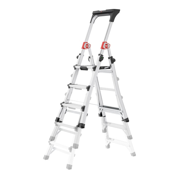Hailo TL 100 TopLine, escabeau télescopique, 3-5 marches