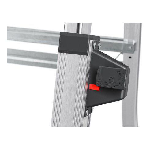 Hailo TL 100 TopLine, escabeau télescopique, 3-5 marches