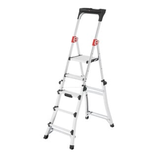 Hailo TL 100 TopLine, Teleskop Stehleiter, 3-5 Stufen