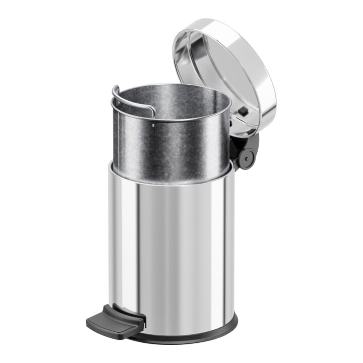 Hailo Solid 4, Tret-Kosmetik-Mülleimer, 3 l Edelstahl