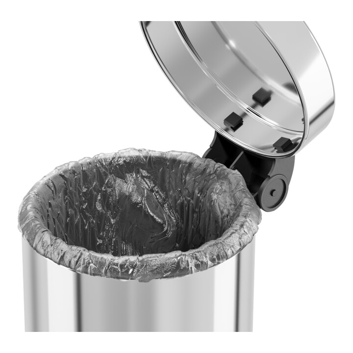 Hailo Solid 4, Tret-Kosmetik-Mülleimer, 3 l Edelstahl