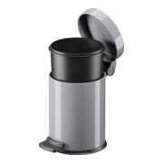 Hailo Solid 4, Tret-Kosmetik-Mülleimer, 4 l Silber-2