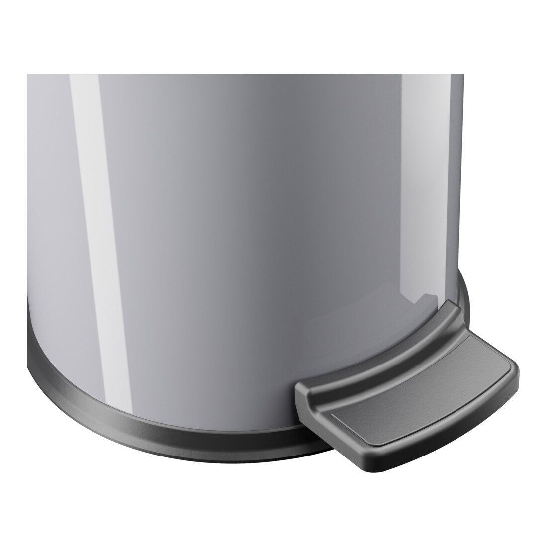 Hailo Solid 4, Tret-Kosmetik-Mülleimer, 4 l Silber