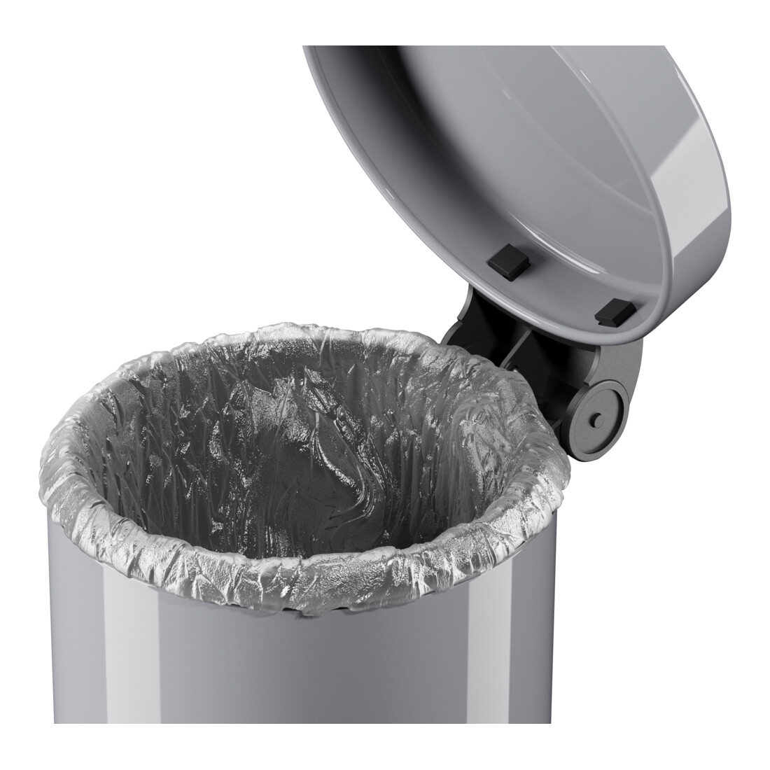 Hailo Solid 4, Tret-Kosmetik-Mülleimer, 4 l Silber