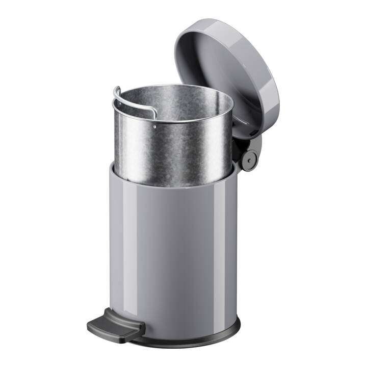 Hailo Solid 4, Tret-Kosmetik-Mülleimer, 3 l Silber