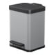 Hailo uno Plus M, Tret-Mülleimer, 17 ltr, Silber
