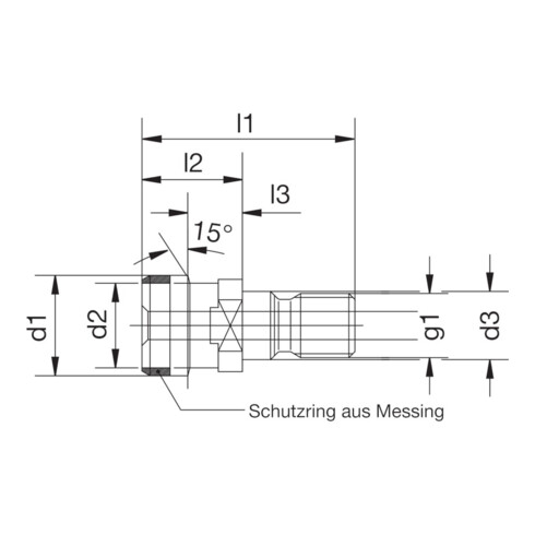 HAIMER Anzugsbolzen Ott SK40-M16 Innenkühlung
