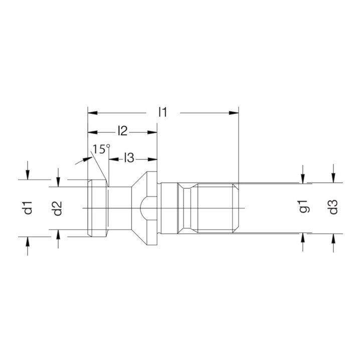 HAIMER Boulon de serrage DIN69872 B SK40-M16 étanche