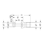 HAIMER Boulon de serrage JISB6339 BT40 45 degrés-3
