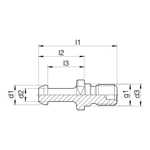 HAIMER Boulon de serrage JISB6339 BT40 90 degrés