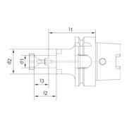 HAIMER Kombi-Aufsteckfräserdorn DIN69893A HSK-A63 40x70mm-2