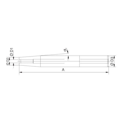 HAIMER Rallonge de mandrin rétractable avec réglage de longueur h6 160x25x14mm