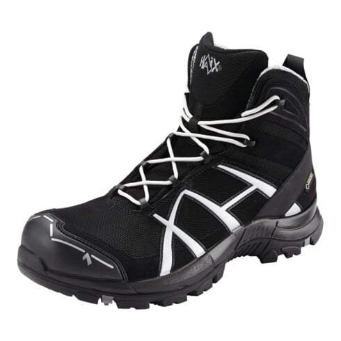 HAIX Calzatura alta con lacci nera/argento Black Eagle Safety 40 Mid ESD, S3, Numero UE: 38