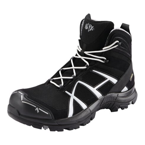 Haix Chaussures hautesà lacets noires/argent Black Eagle Safety 40 Mid ESD, S3, Pointure UE: 47