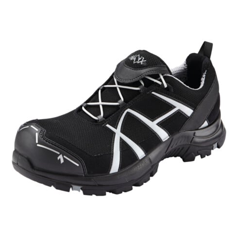 Haix Halbschuh schwarz/silber Black Eagle Safety 41.1 Low ESD, S1P, EU-Schuhgröße: 37